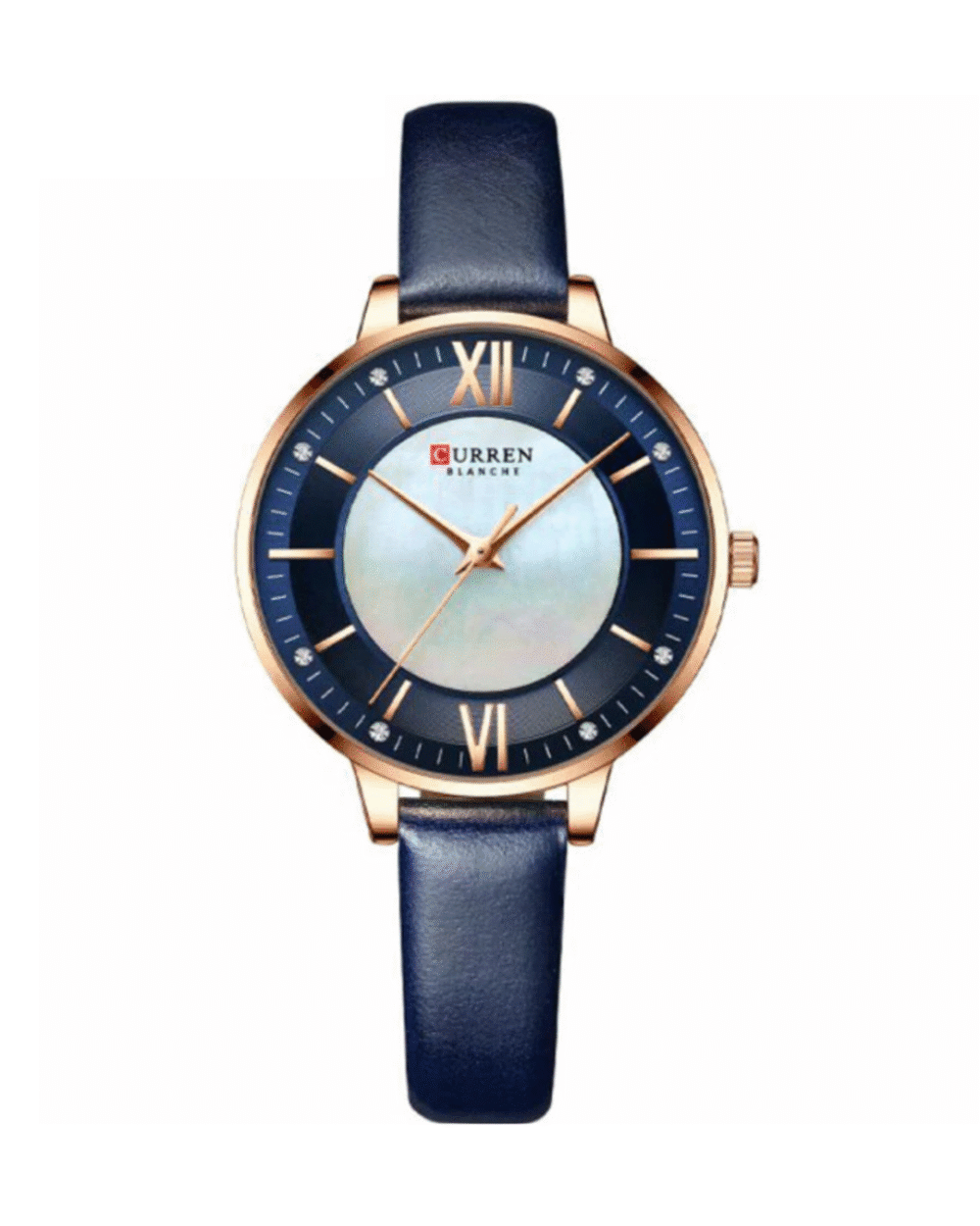 CURREN C9080 Blue Leather Ladies Watch