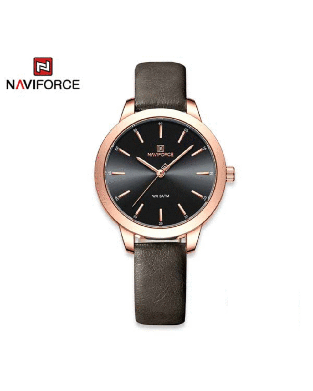 Naviforce 5024 Ladies Fashion Leather Strap Quartz Wrist watch