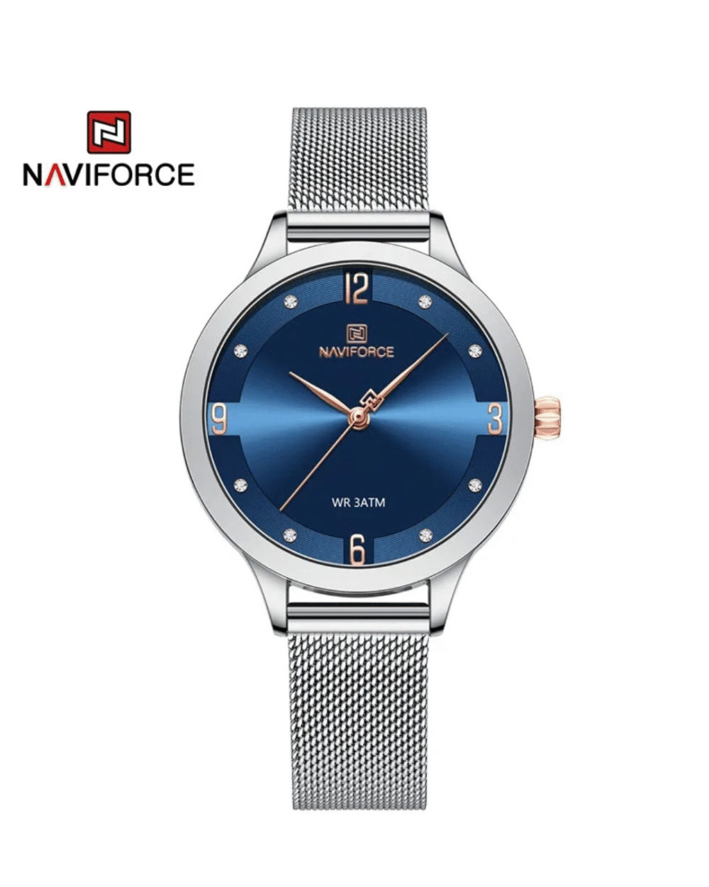 NAVIFORCE 5023 Ladies Watch Quartz Stainless Steel Mesh wrist watch