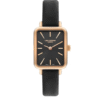 Lee Cooper Women’s Rose Gold & Black Leather Watch LC07814.451