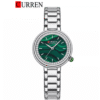 CURREN 9089 Women’s Stainless Steel Watch – Silver Strap with Green Dial