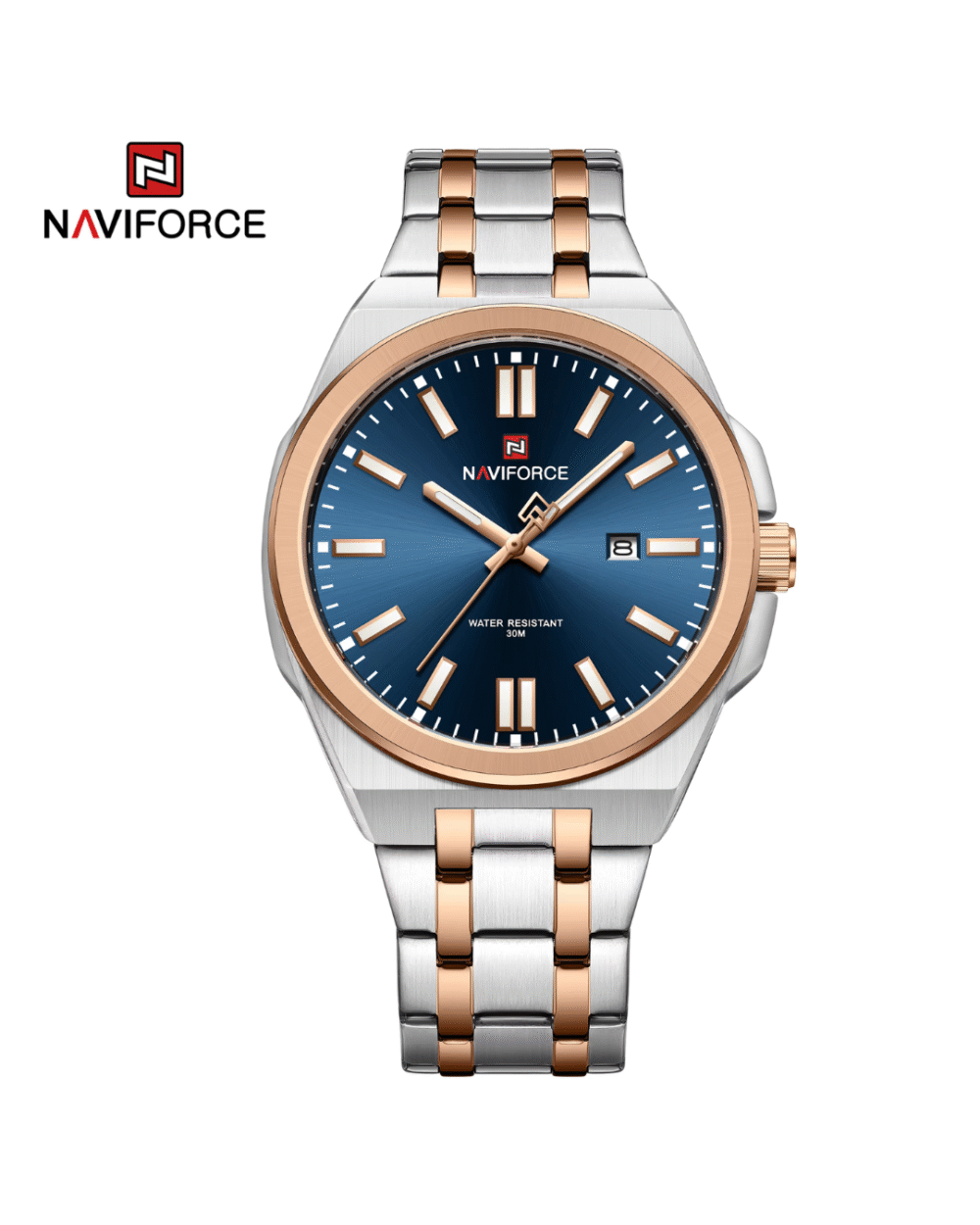 Naviforce NF9226 Men's Blue Dial Quartz Watch Stainless Steel