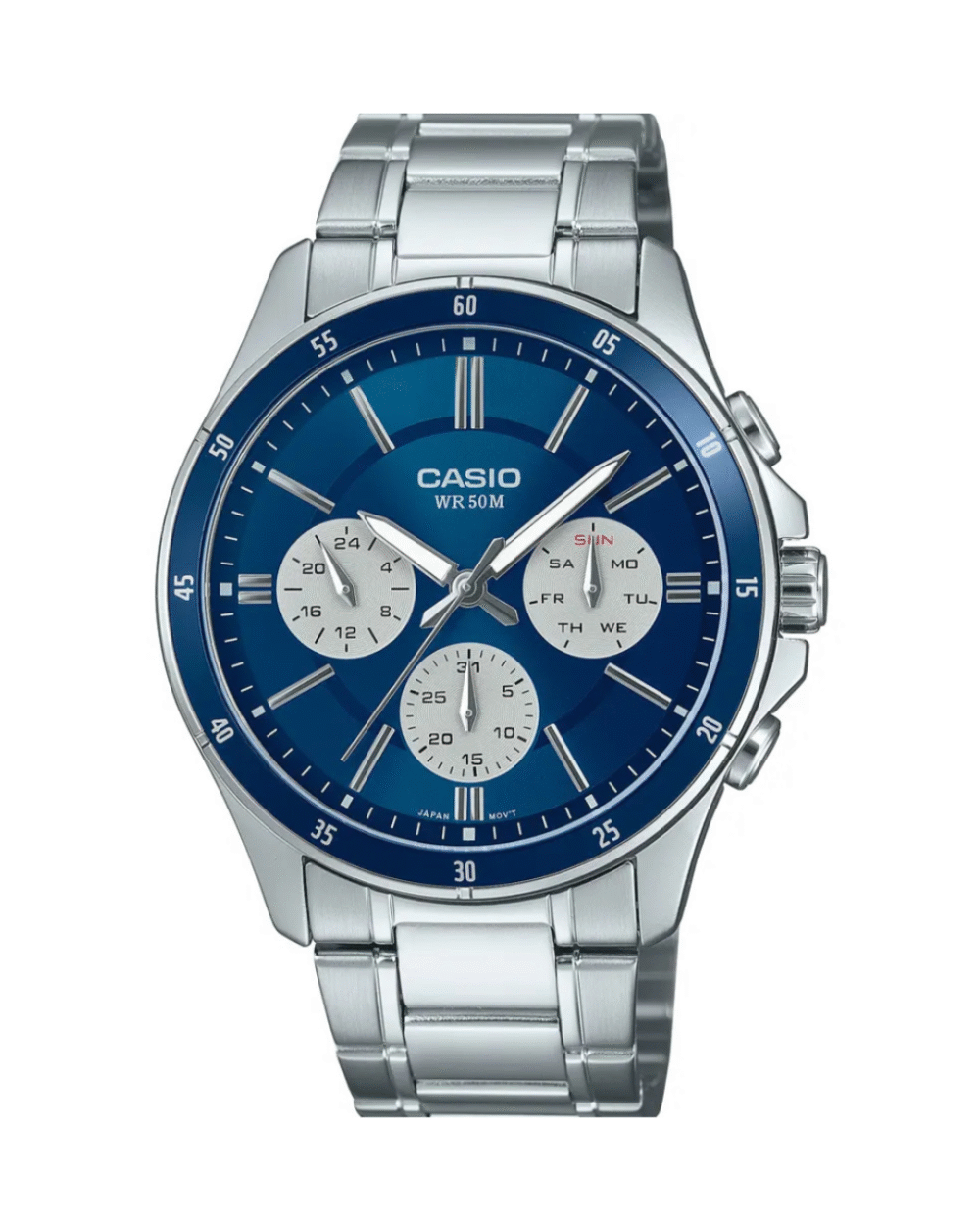 Casio MTP-1374D-2A3 Men’s Multi-Function Stainless Steel Watch