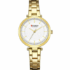 CURREN C9054 Women’s Gold Stainless Steel Watch White Dial