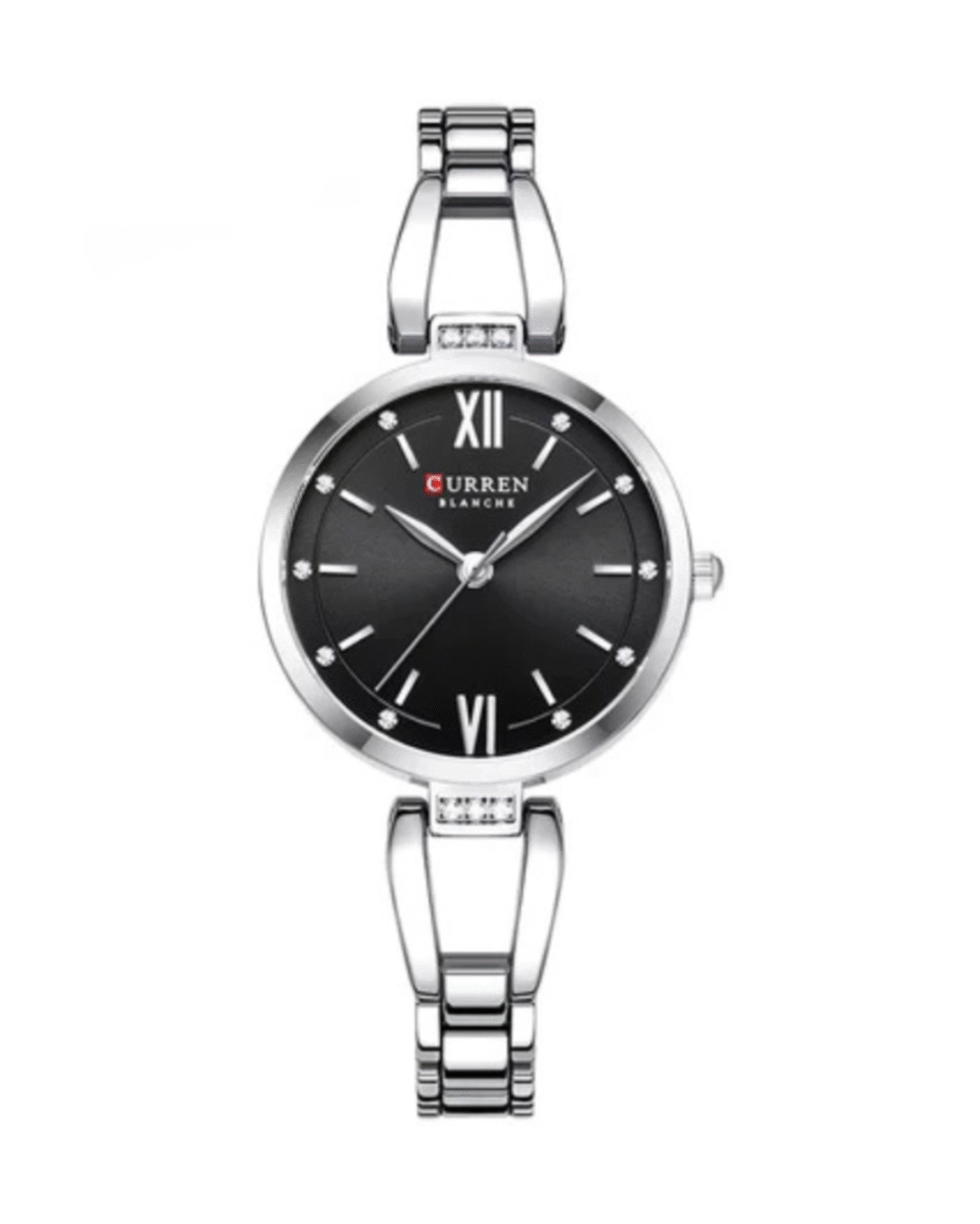 CURREN C9092 Women’s Silver Stainless Steel Watch with Black Dial