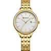CURREN C9099 Women’s Stainless Steel Watch Gold Strap with White Dial