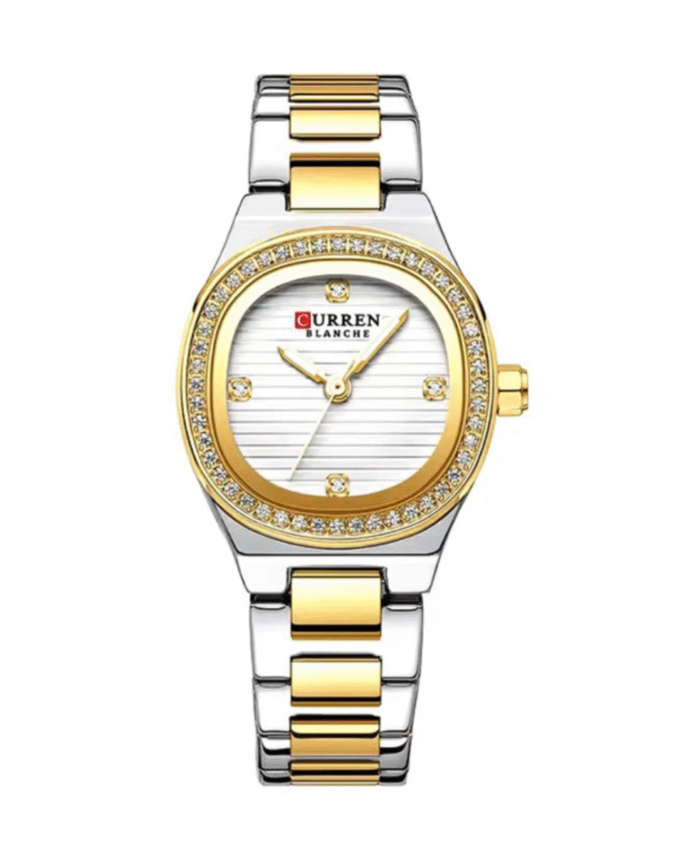 CURREN C9101 Women’s Two-Tone Stainless Steel Watch White Dial