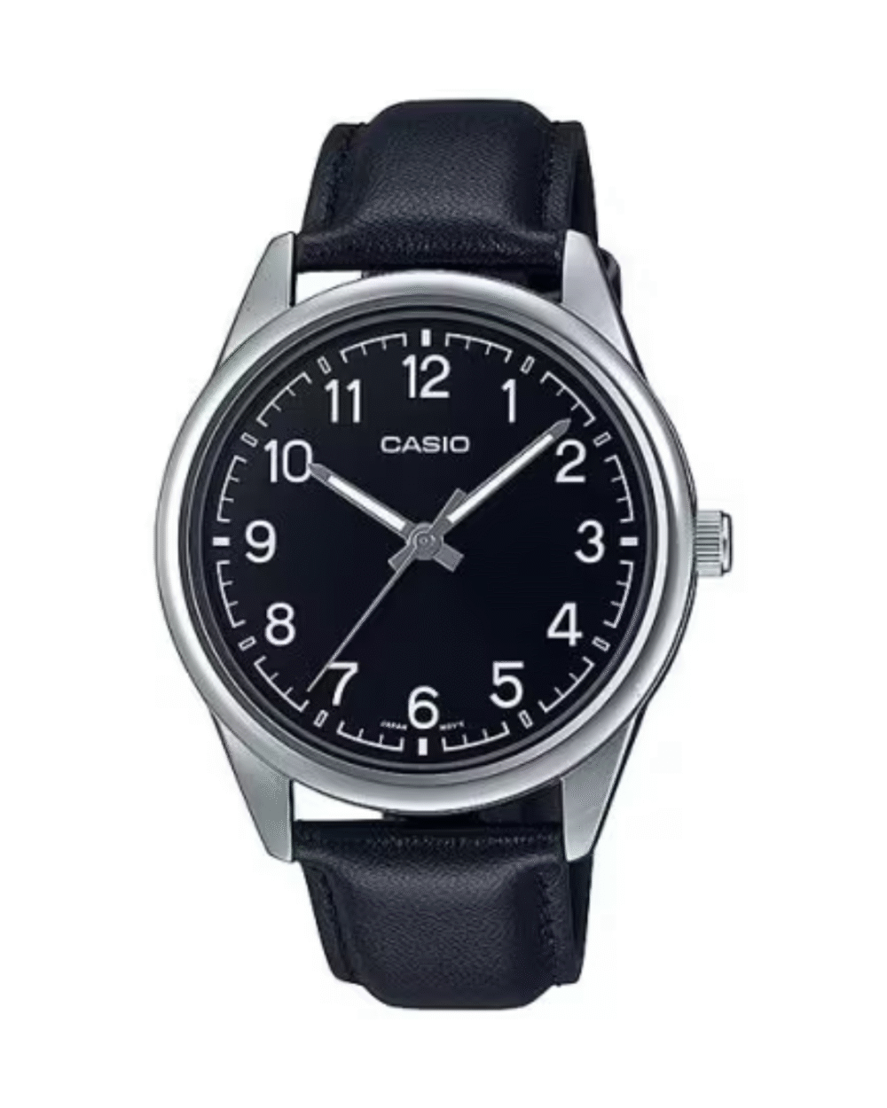 Casio MTP-V005L-1B4 Men’s Leather Band Analog Watch