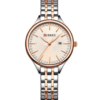 CURREN C9099 Women's Stainless Steel Watch Silver Strap with Rose Gold Dial