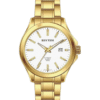 Rhythm GS1609S06 Ladies White Dial Golden Chain Stylish Watch