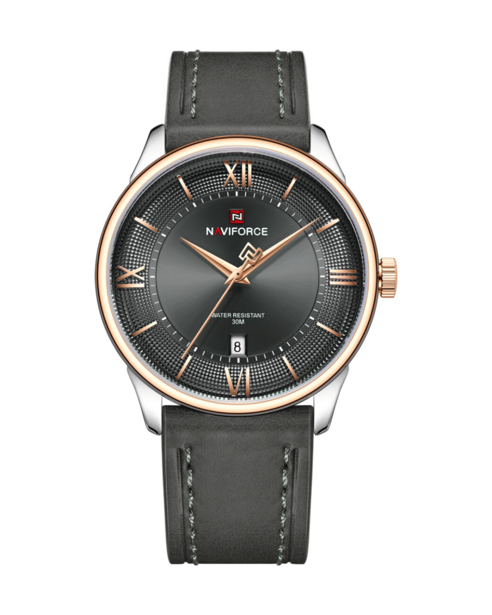 Naviforce NF9272 Men’s Leather Strap Quartz Watch
