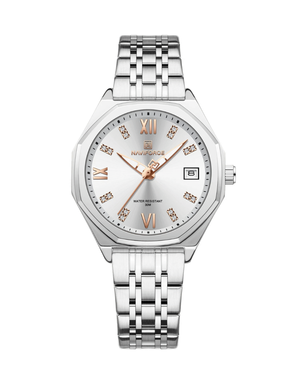 NaviForce NF5052 Ladies Quartz Analog Stainless Steel Watch