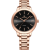 NaviForce NF5025 Rose Gold Band Black Dial Ladies Watch
