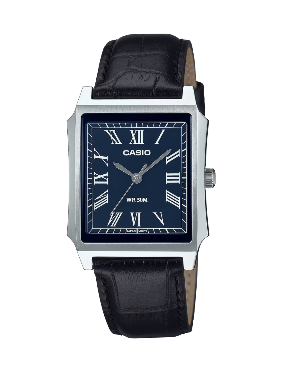 Casio MTP-B190L-2BVDF Men’s Blue Dial Leather Strap Watch