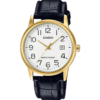 Casio MTP-V002GL-7B2 Men’s Black Leather Strap Watch