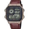 Casio AE-1200WHL-5A Men’s Digital Leather Strap Watch