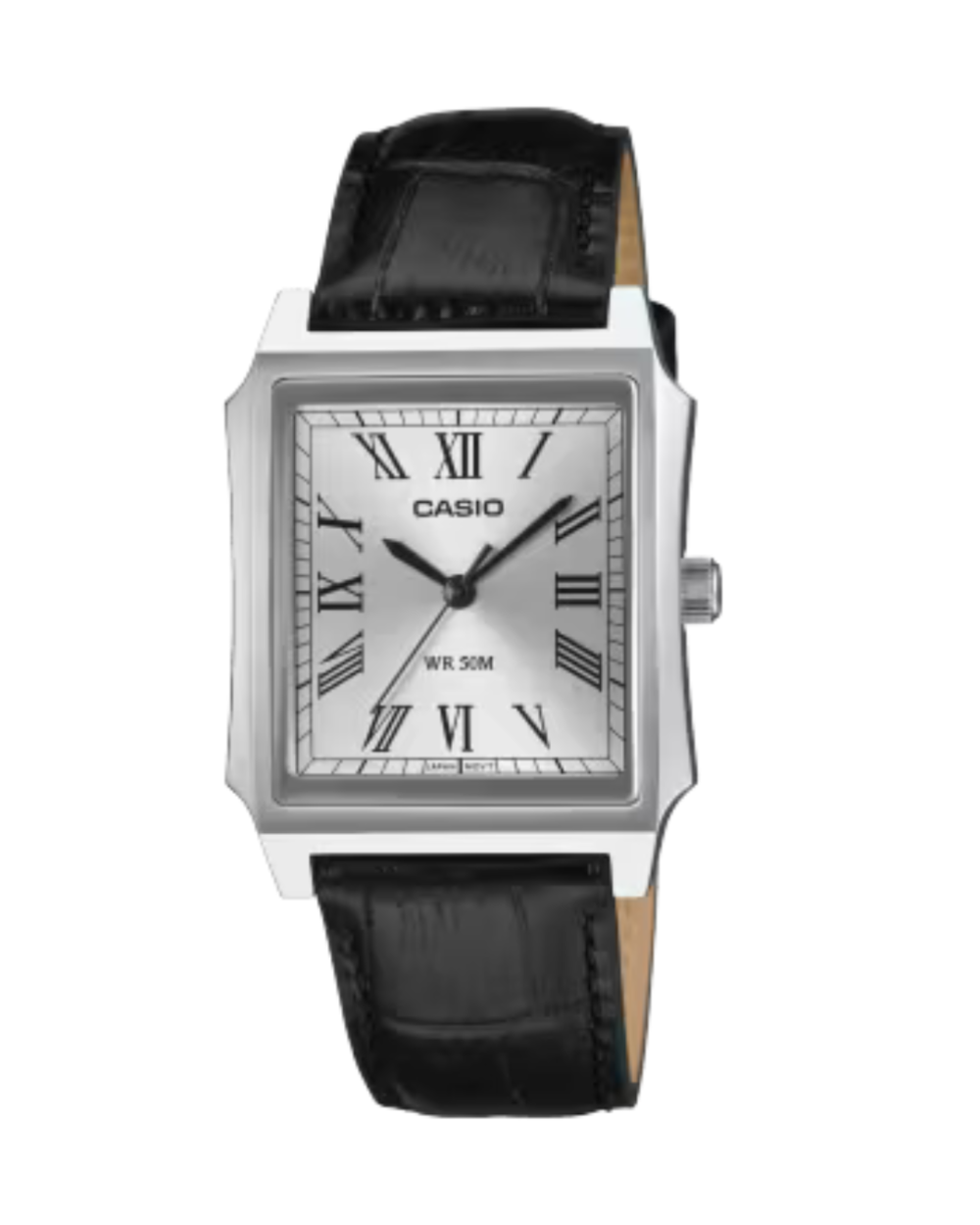 Casio MTP-B190L-7BVDF Men’s White Dial Leather Strap Watch