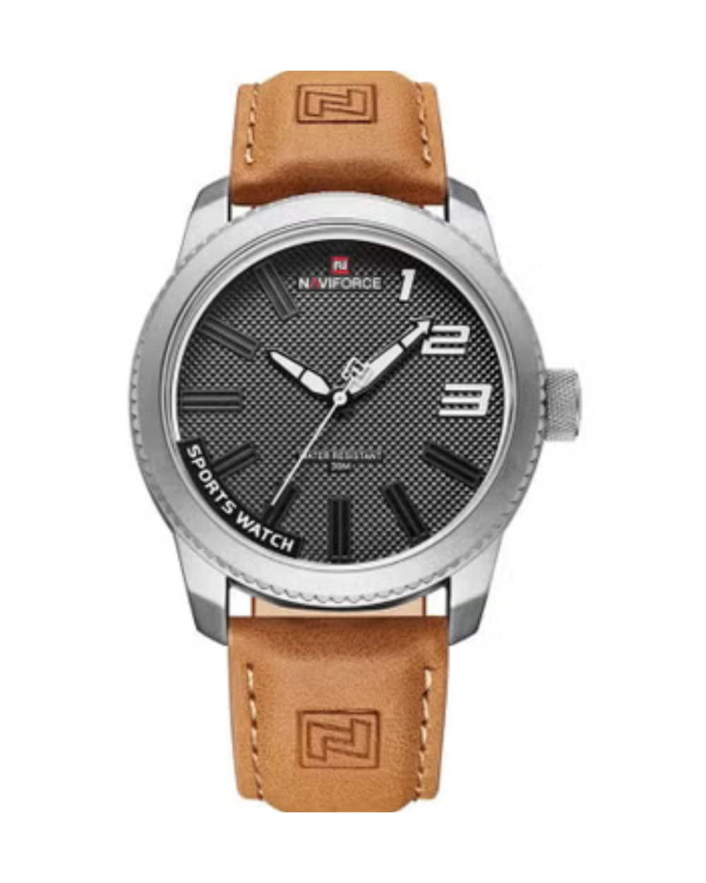 NaviForce NF9202 Leather Band Sports Quartz Watch