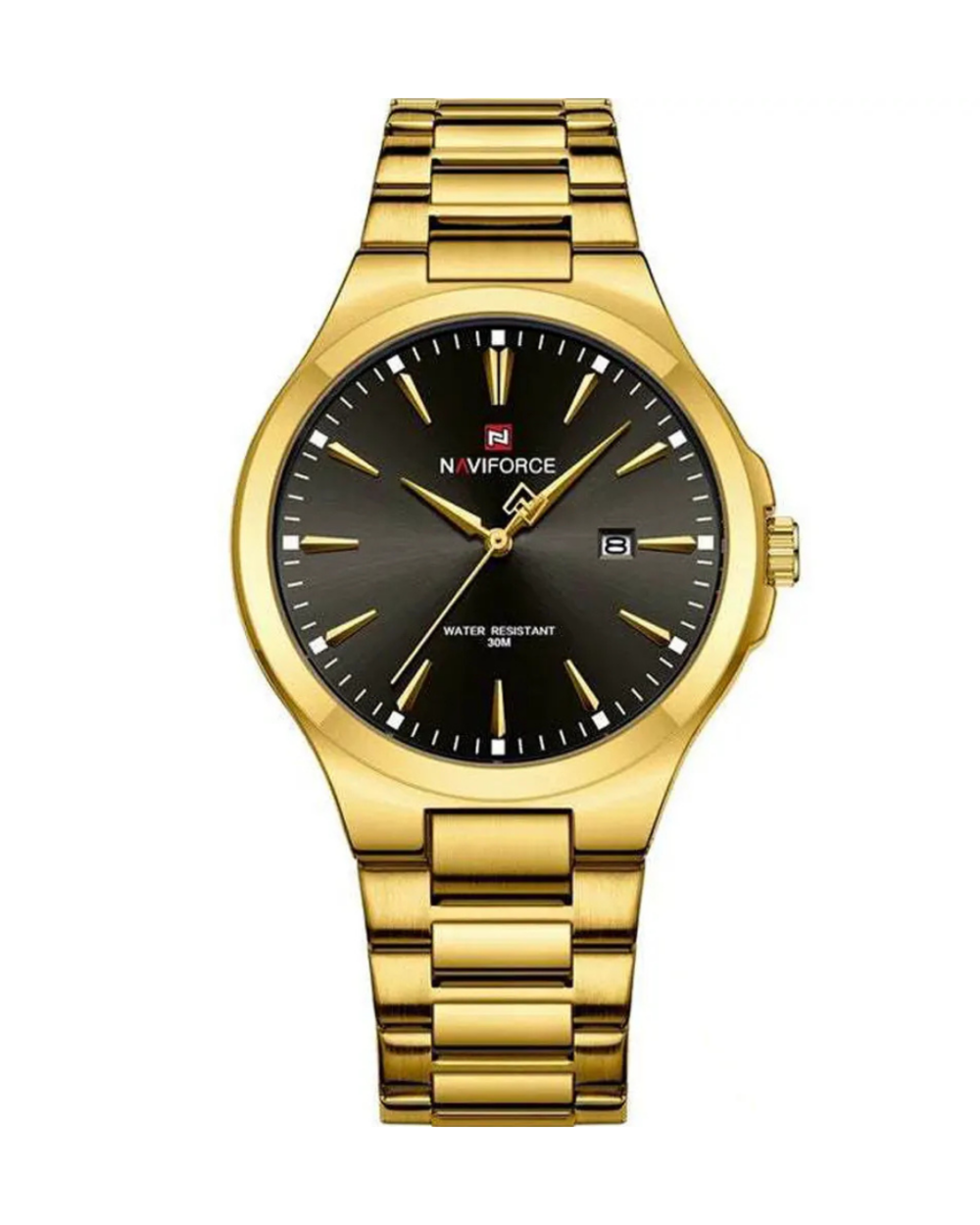 Naviforce NF9214 Men’s Stainless Steel Watch Brown Dial