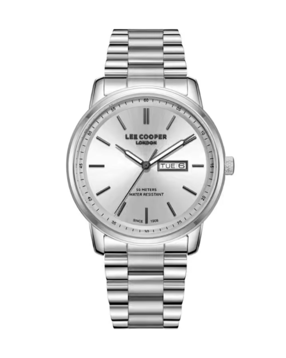 Lee Cooper LC08236.330 Men’s Silver Dial Stainless Steel Watch
