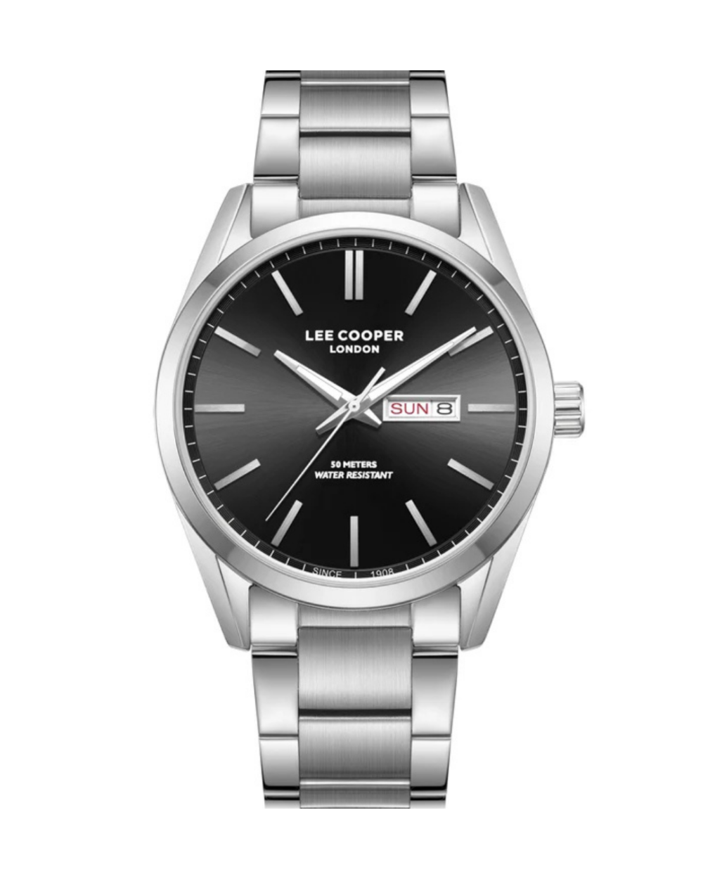 Lee Cooper LC08340.350 Men’s Black Dial Stainless Steel Watch