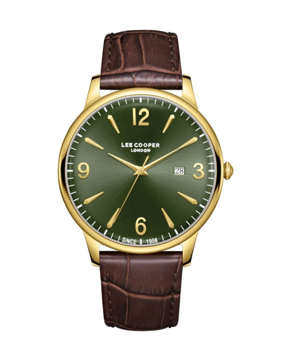 Lee Cooper LC08379.172 Men’s Green Dial Leather Watch